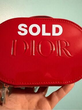 Red patent Dior Beauty vanity case 💋✨
